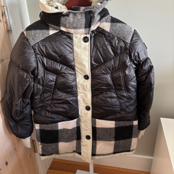 Woolrich Reversible Trim Down Parka, Cream/ Black XS - Picture 4 of 7